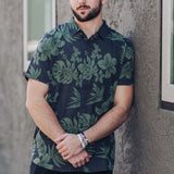 ROARK Bless Up Breathable Stretch Shirt (Black Green Print)