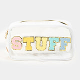"STUFF" Clear Cosmetic Bag