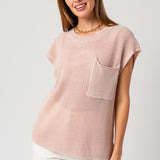 Boxy Pouch Pocket Sweater Top