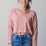 Raw Edge Cropped Top