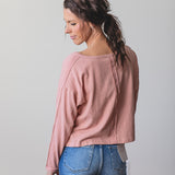 Raw Edge Cropped Top