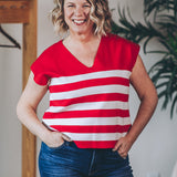 Striped Sweater Muscle Tank