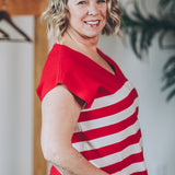 Striped Sweater Muscle Tank