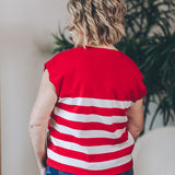 Striped Sweater Muscle Tank