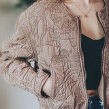 Floral Quilted Bomber Jacket (Dex)