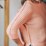 Open Stitch High Low Sweater