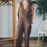 Side Tie Sleeveless Jumpsuit