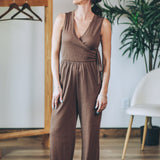 Side Tie Sleeveless Jumpsuit