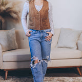 Suede Feel Sherpa Vest