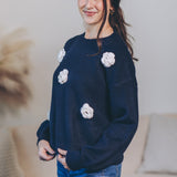 3D Flower Knit Sweater