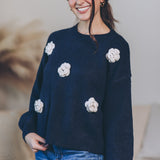 3D Flower Knit Sweater