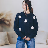 3D Flower Knit Sweater