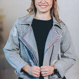 Rhinestone Denim Jacket