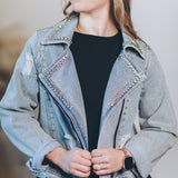 Rhinestone Denim Jacket