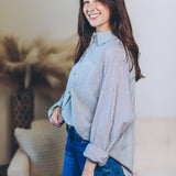 Oversized Pinstripe Button Down