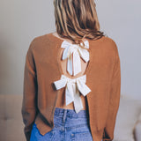 Bow Tie Back Sweater Top
