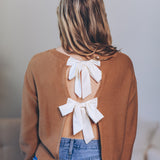 Bow Tie Back Sweater Top