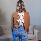 Bow Tie Back Sweater Top