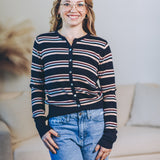 All The Colors Striped Cardi