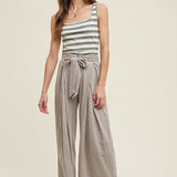 Waist Tie Slub Knit Pants