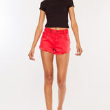 Button Accent Rigid Colored Shorts (Kan Can)