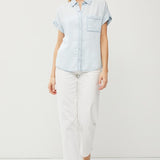Chambray Roll Sleeve Button Down