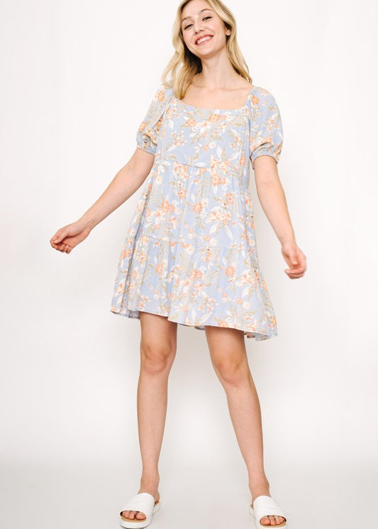 Mineral Wash Linen Mini Dress