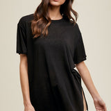 Oversized Slub Knit Tee