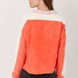 Color Blocked Half Zip Pullover