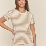 Color Contrast Striped Tee