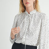 Geo Print Tie Detail Blouse