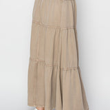 High Rise Tiered Tencel Skirt (Risen Jeans)