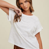 Cuffed Sleeve Muscle Tee