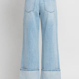 Kris Super High Rise Baggy Wide Leg Jean (Vervet)