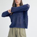 Flower Power Open Knit Sweater