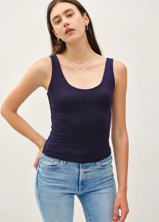 About The Basics Scoop Neck Tank