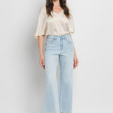 Olivia Cropped Wide Leg Jean (Vervet)