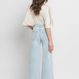 Olivia Cropped Wide Leg Jean (Vervet)