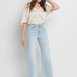 Olivia Cropped Wide Leg Jean (Vervet)