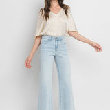 Olivia Cropped Wide Leg Jean (Vervet)