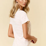 Soft In Stripes Boat Neck Tee
