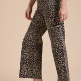 Wide Leg Leopard Print Pant