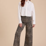 Wide Leg Leopard Print Pant
