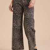 Wide Leg Leopard Print Pant