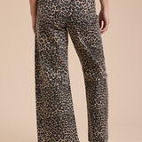 Wide Leg Leopard Print Pant