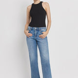 Melissa Mid Rise Straight Jean (Vervet)