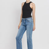 Melissa Mid Rise Straight Jean (Vervet)