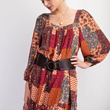 Patchwork Gauze Woven Dress