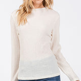 High Neck Ruffle Top