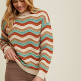 Multicolor Wavy Sweater